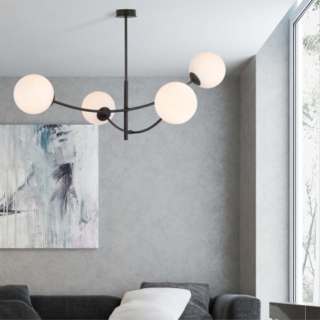 Lampe de plafond Helmet Opal (4 lumieres)