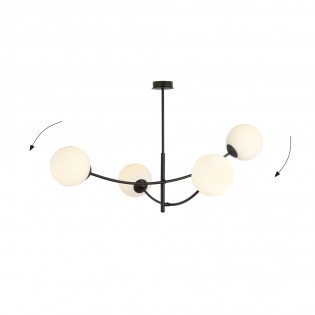 Lampe de plafond Helmet Opal (4 lumieres)