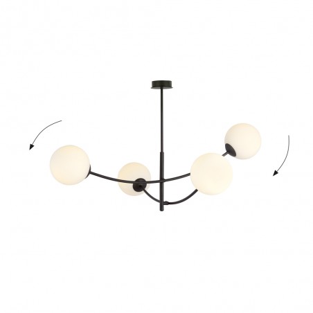 Lampe de plafond Helmet Opal (4 lumieres)