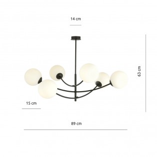 Lustre Helmet Opal (6 lumieres)