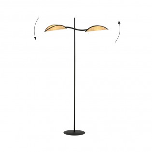 Lampadaire Flik Rotin (2 lumieres)