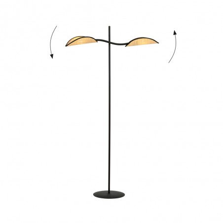 Lampadaire Flik Rotin (2 lumieres)