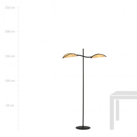 Lampadaire Flik Rotin (2 lumieres)