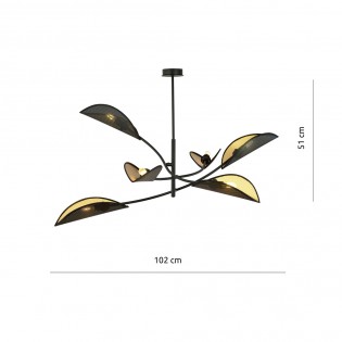 Lustre Flik Noir (6 lumieres)