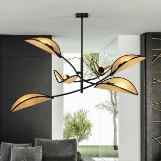 Lustre Flik Rotin (6 lumieres)