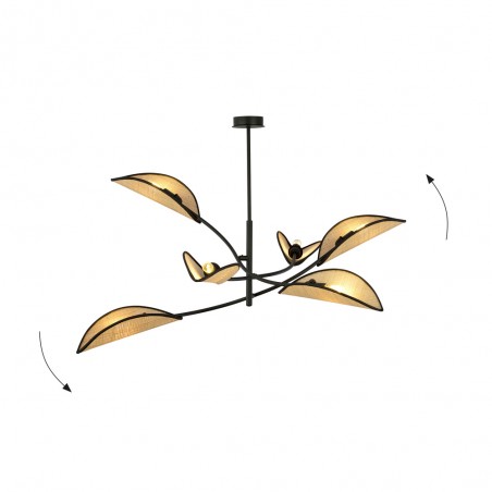 Lustre Flik Rotin (6 lumieres)