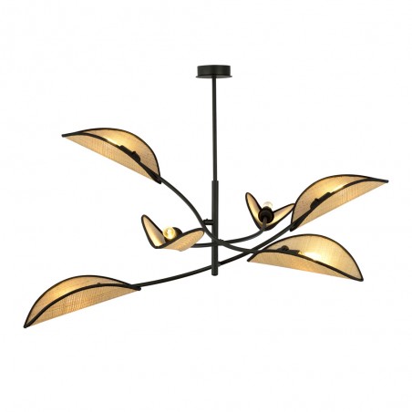 Lustre Flik Rotin (6 lumieres)