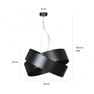Lampe de plafond Tisla Noir