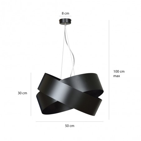 Lampe de plafond Tisla Noir
