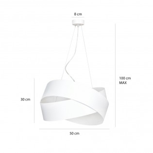 Lampe de plafond Tisla Blanc