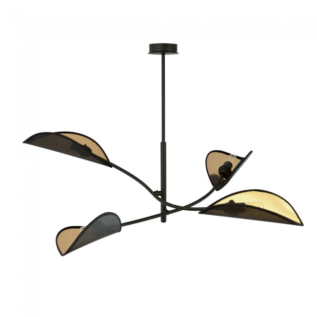 Lampe de plafond Flik Noir (4 lumieres)