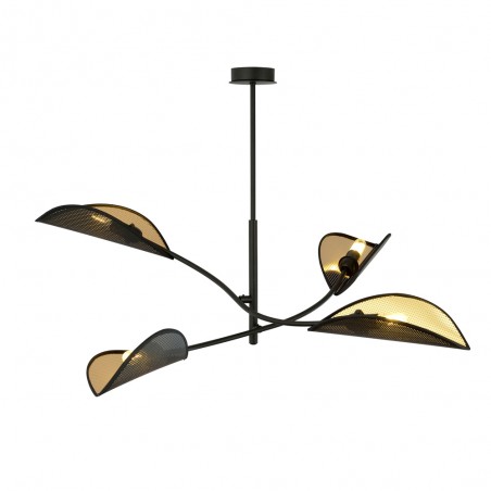 Lampe de plafond Flik Noir (4 lumieres)