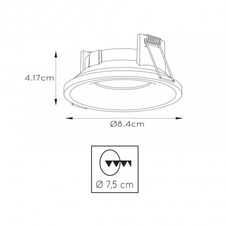 Encastré de plafond pour bains Ziva Round