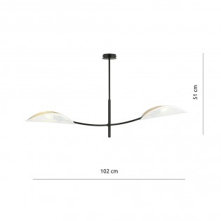 Lampe de plafond Flik Blanc (2 lumieres)