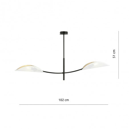 Lampe de plafond Flik Blanc (2 lumieres)