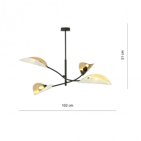 Lampe de plafond Flik Blanc (4 lumieres)