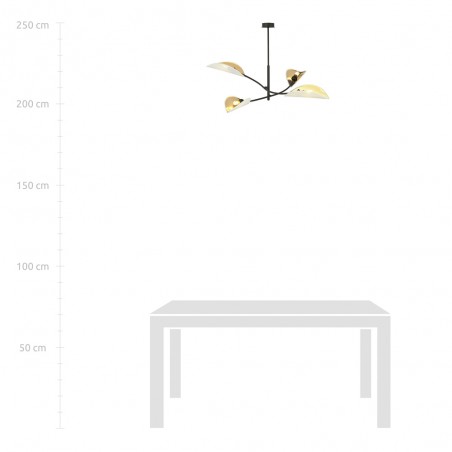 Lampe de plafond Flik Blanc (4 lumieres)