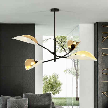 Lampe de plafond Flik Blanc (4 lumieres)