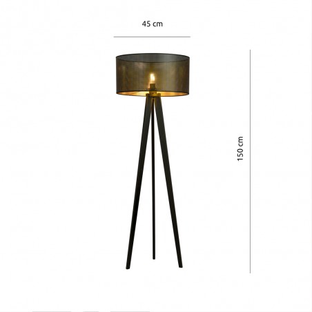 Lampadaire trepied Martin Noir