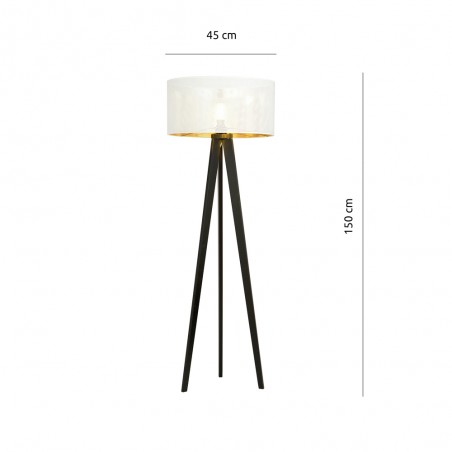 Lampadaire trepied Martin Blanc