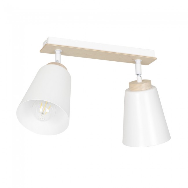 Regletté de plafond Tasla Blanc (2 lumieres)