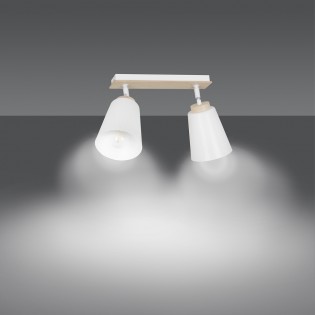 Regletté de plafond Tasla Blanc (2 lumieres)