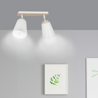 Regletté de plafond Tasla Blanc (2 lumieres)