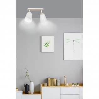 Regletté de plafond Tasla Blanc (2 lumieres)
