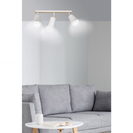 Regletté de plafond Tasla Blanc (3 lumieres)