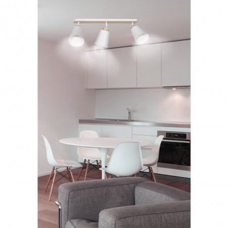 Regletté de plafond Tasla Blanc (3 lumieres)