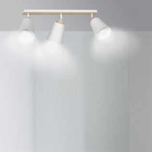 Regletté de plafond Tasla Blanc (3 lumieres)
