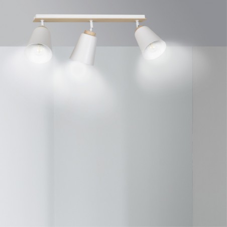Regletté de plafond Tasla Blanc (3 lumieres)