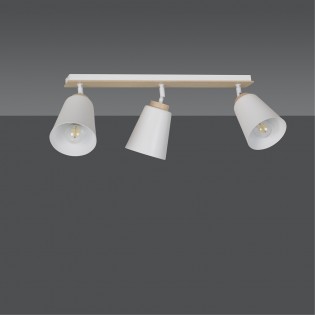 Regletté de plafond Tasla Blanc (3 lumieres)