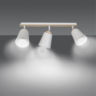 Regletté de plafond Tasla Blanc (3 lumieres)