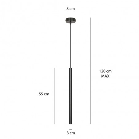 Lampe de plafond Tizo Noir