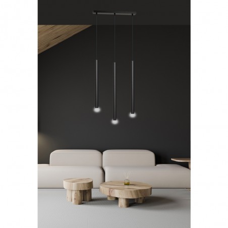 Regletté de plafond Tizo Noir (3 lumieres)