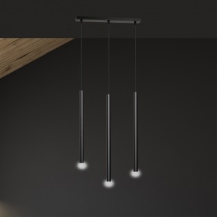 Regletté de plafond Tizo Noir (3 lumieres)