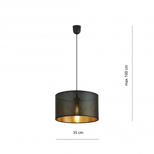 Lampe de plafond Martin Noir
