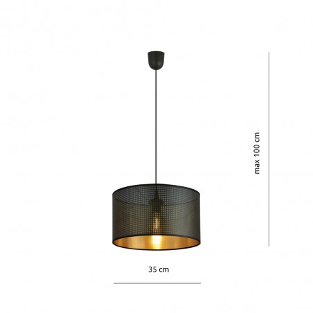 Lampe de plafond Martin Noir
