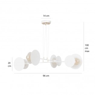 Lampe de plafond Denis Blanc (4 lumieres)