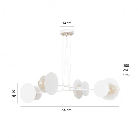 Lampe de plafond Denis Blanc (4 lumieres)