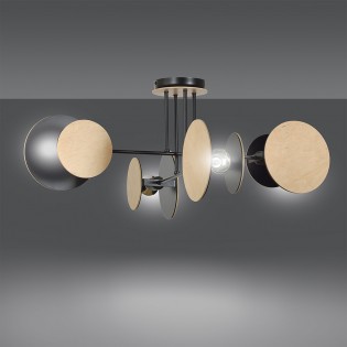 Plafonnier Olante Noir (4 lumieres)