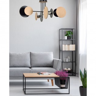 Plafonnier Olante Noir (4 lumieres)