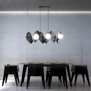 Regletté de plafond Escena Noir (6 lumieres)