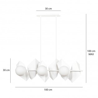 Regletté de plafond Escena Blanc (6 lumieres)