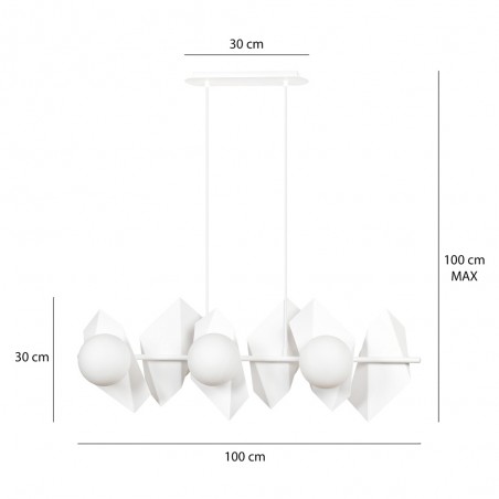 Regletté de plafond Escena Blanc (6 lumieres)