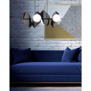 Regletté de plafond Escena Noir (4 lumieres)