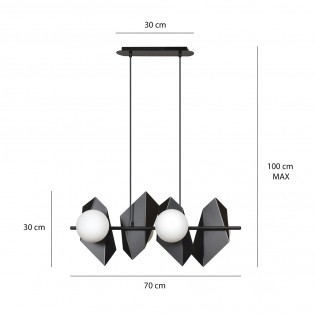 Regletté de plafond Escena Noir (4 lumieres)
