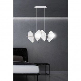 Regletté de plafond Escena Blanc (4 lumieres)