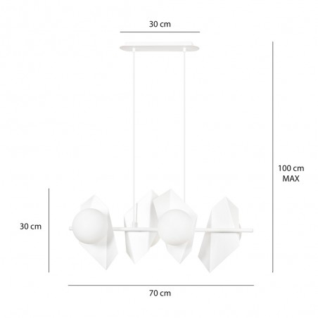 Regletté de plafond Escena Blanc (4 lumieres)